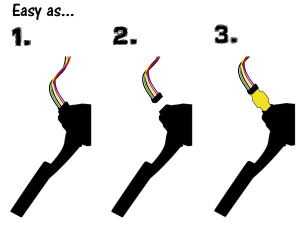 Easy three step installation of Sprint Booster